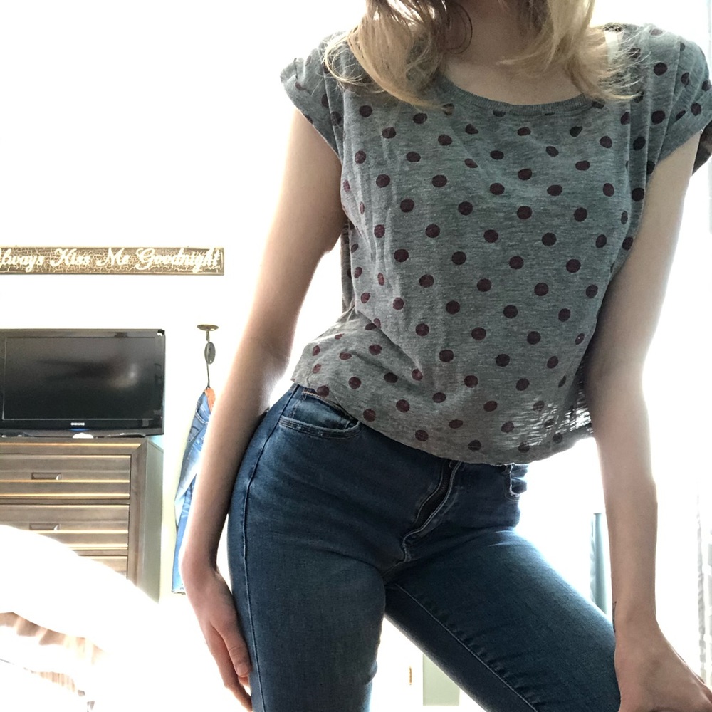 (Free with bundle) bluenotes spotted crop top!